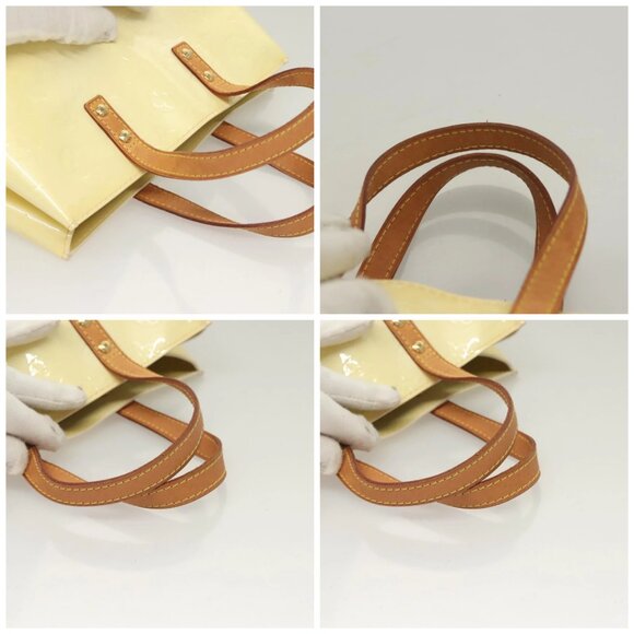 LOUIS VUITTON Monogram Vernis Reade PM Hand Bag Perle M91336 LV Auth 129822 - Picture 16 of 16